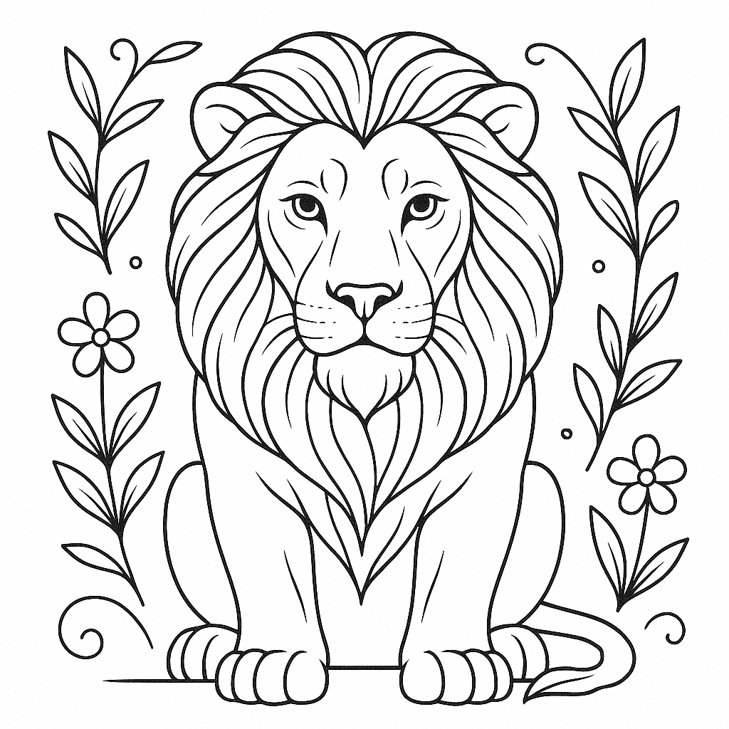 شیر جنگل مناسب رنگ آمیزی