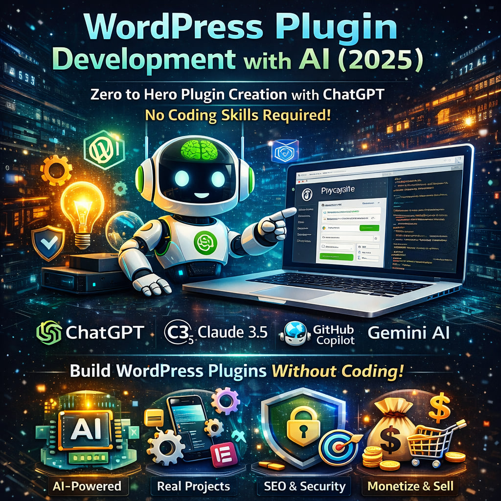 پکیج جامع آموزش ساخت افزونه وردپرس با استفاده از هوش مصنوعی